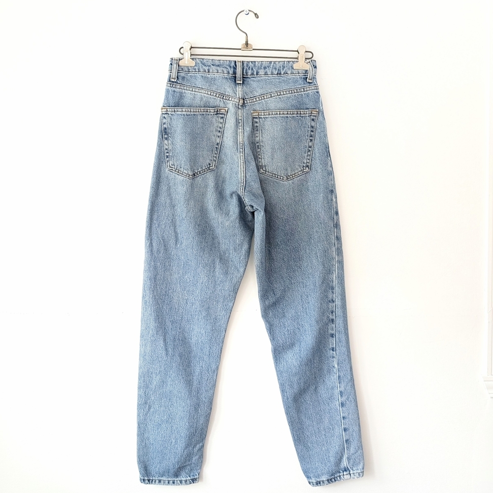 Topshop Women's Mom Jeans In Bleach Finish ~ Size 26 X 30 - Picture 7 of 11